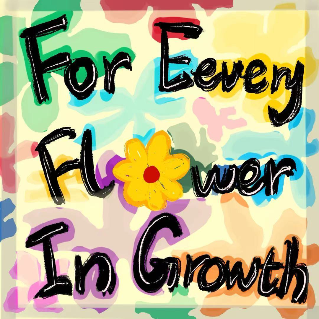 Campaign poster for the Shared Period Box, reading For Every Flower In Growth