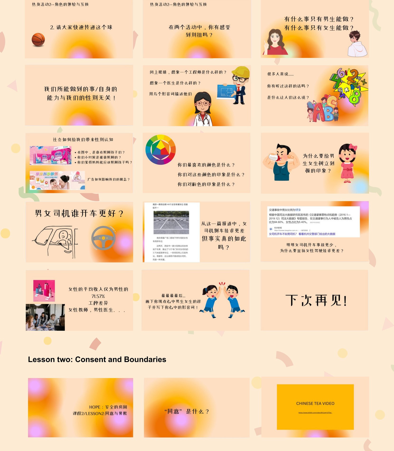 Class presentation slides on stereotypes and identity