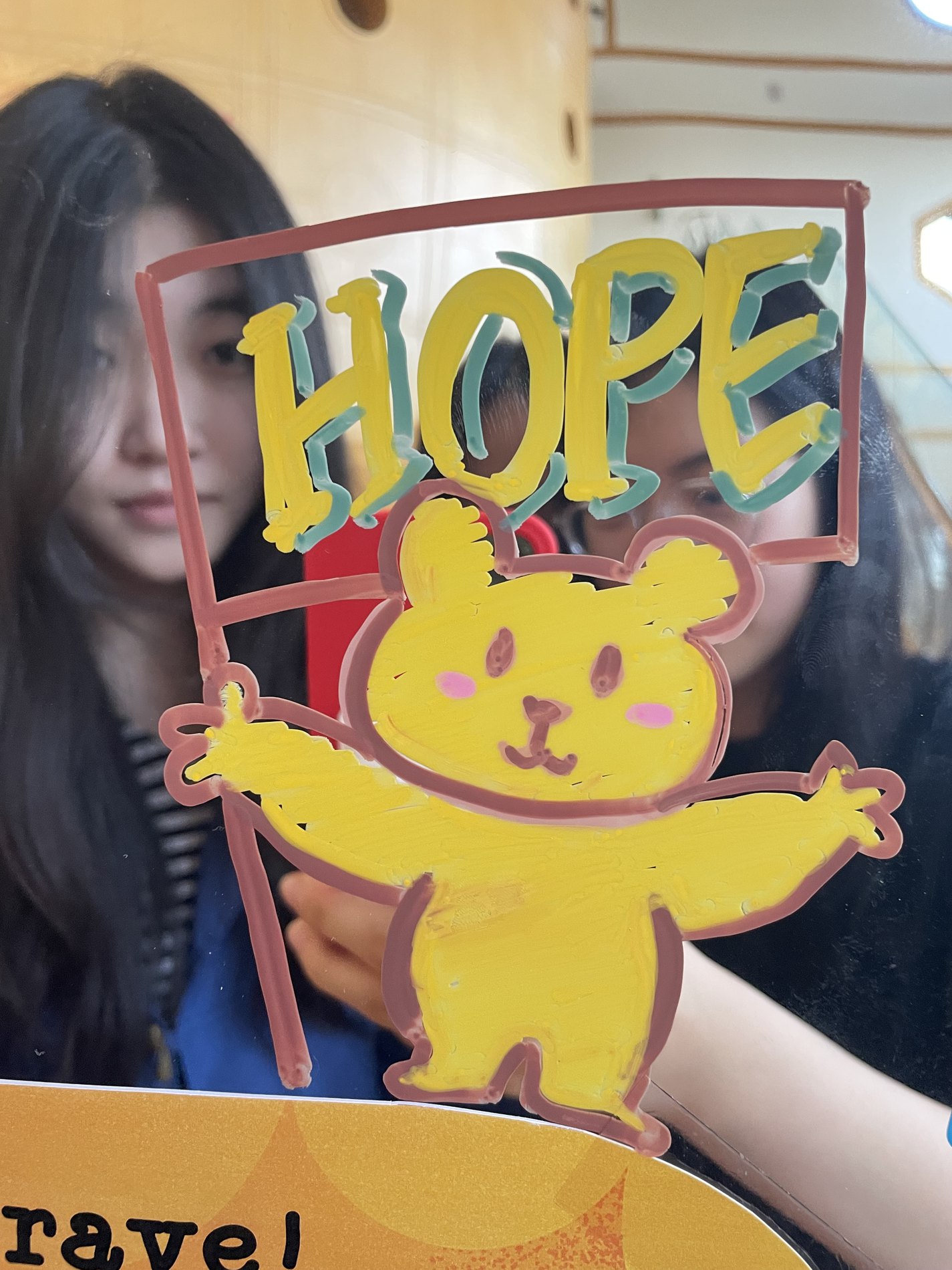 Photo booth with a HOPE frame at a gender education event